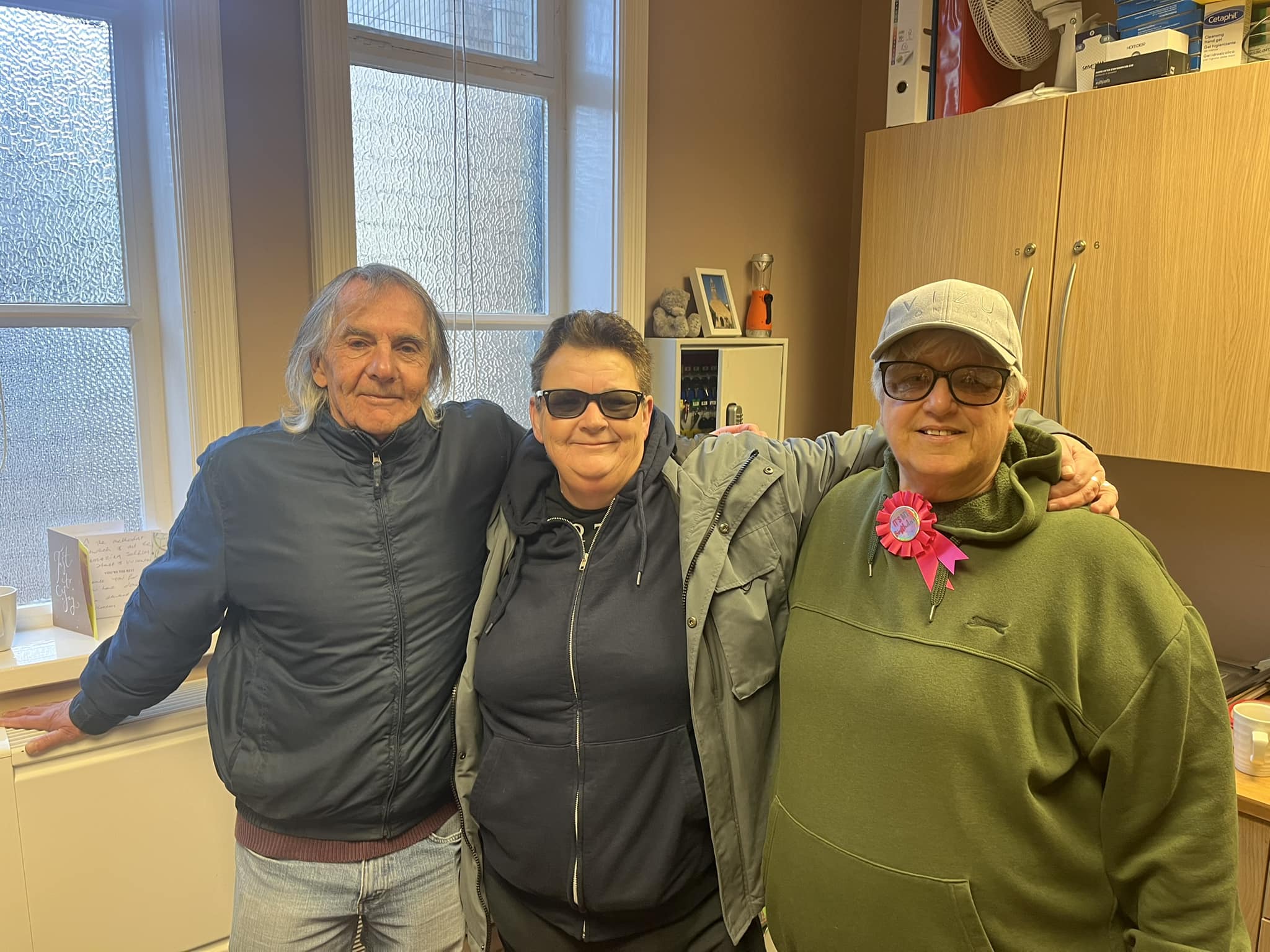 Visitors in Vicky's office